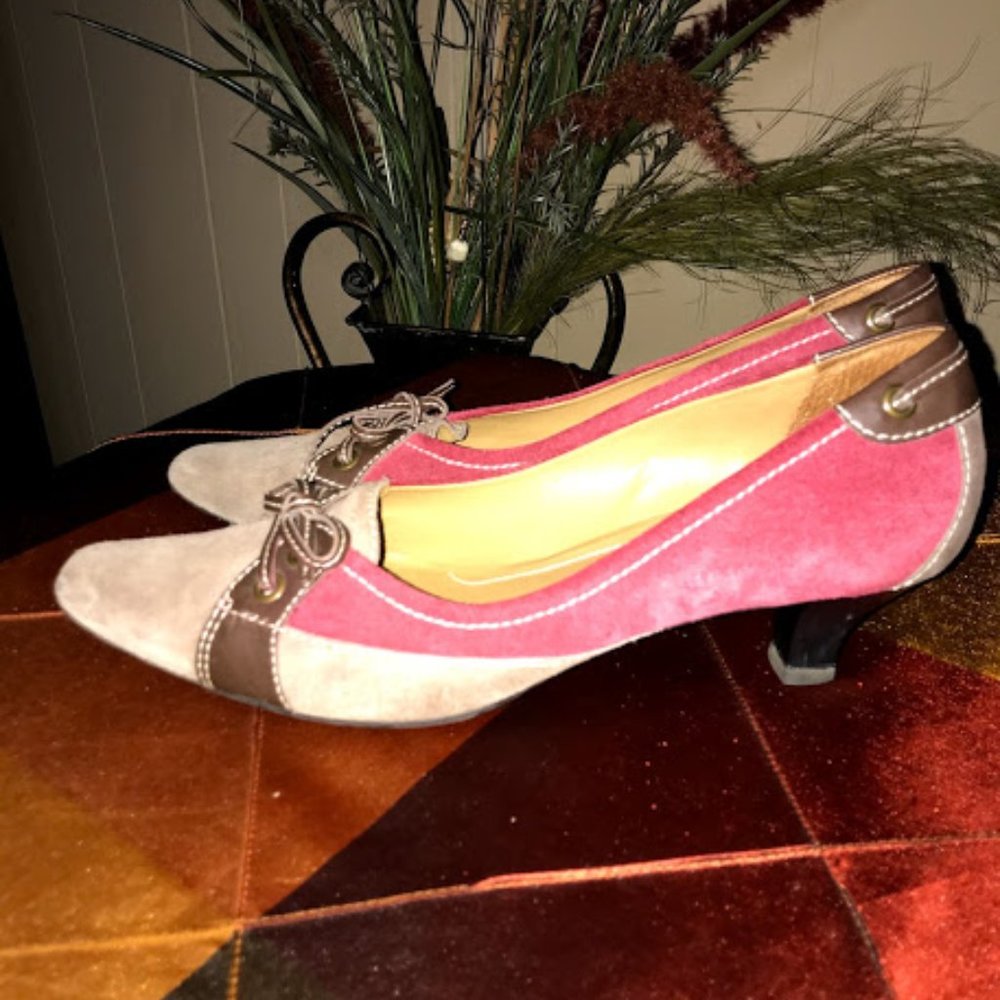*SOLD* $5 SALE…… Franco Sarto Multi colored suede shoes